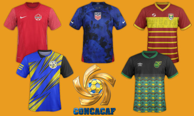 CONCACAF tous les maillots de football des équipes nationales zone Amérique nord