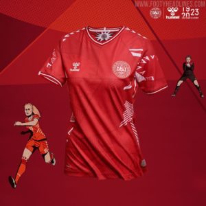 Danemark nouveau maillot de foot domicile coupe du monde feminine 2023