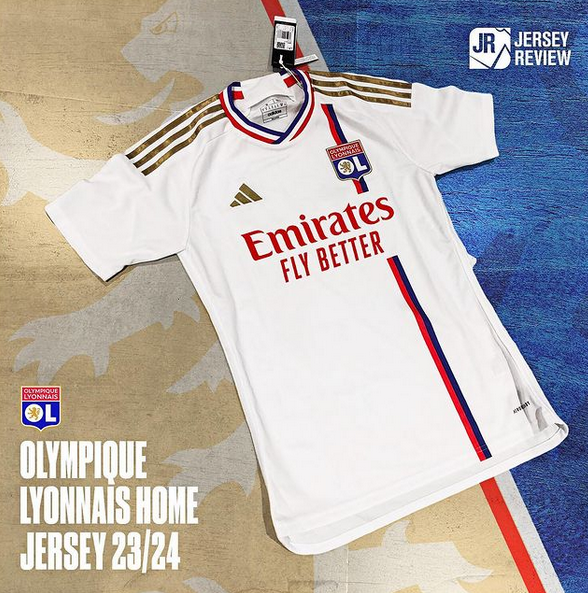 Lyon 2024 nouveau maillot domicile foot Olympique Lyonnais 23-24