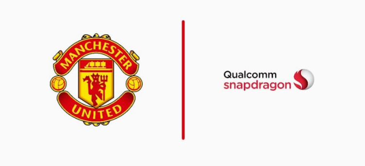 logo manchester united et Qualcomm snapdragon