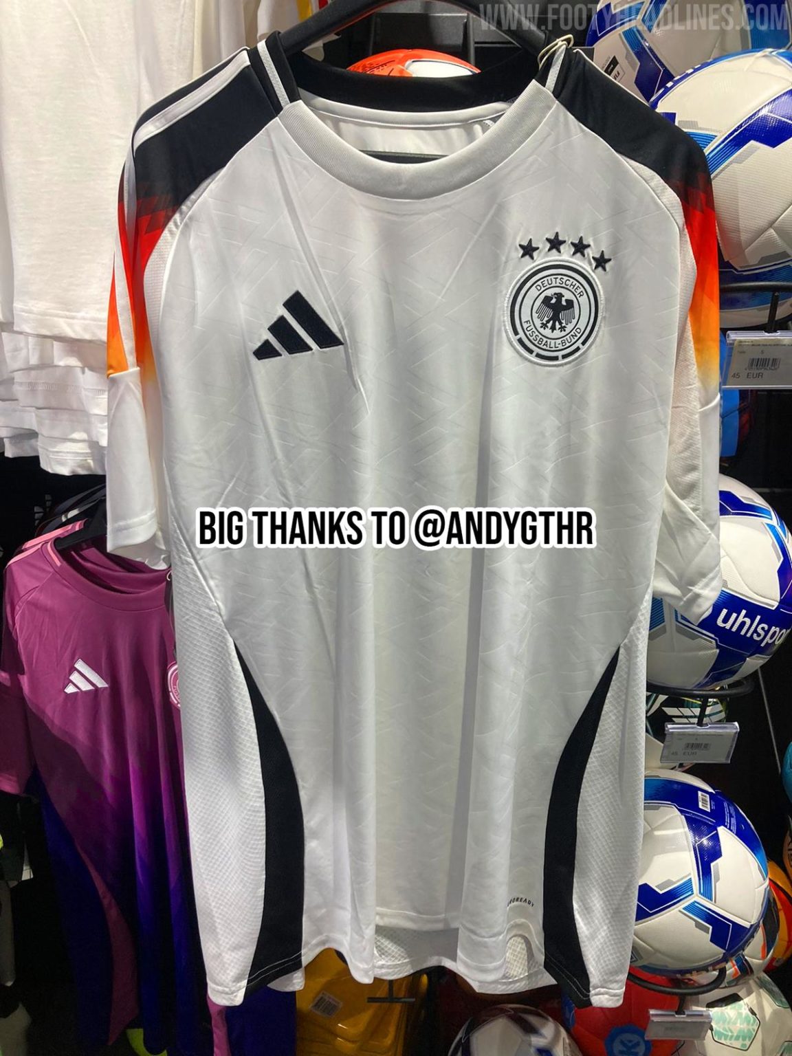 Maillot Domicile Allemagne Euro 2024 – Adidas Blanc Taille S, Neuf Avec étiquettes