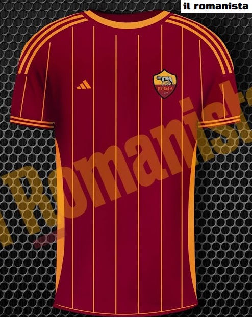 AS Roma Maillot Réplique Officiel Domicile Saison 2024-2025 - Jaune Avec Graphiques HD