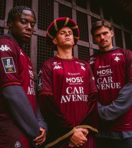 Maillot FC Metz Kappa 2021/2022 – Car Avenue Moselle – Vintage – Taille XL – Homme