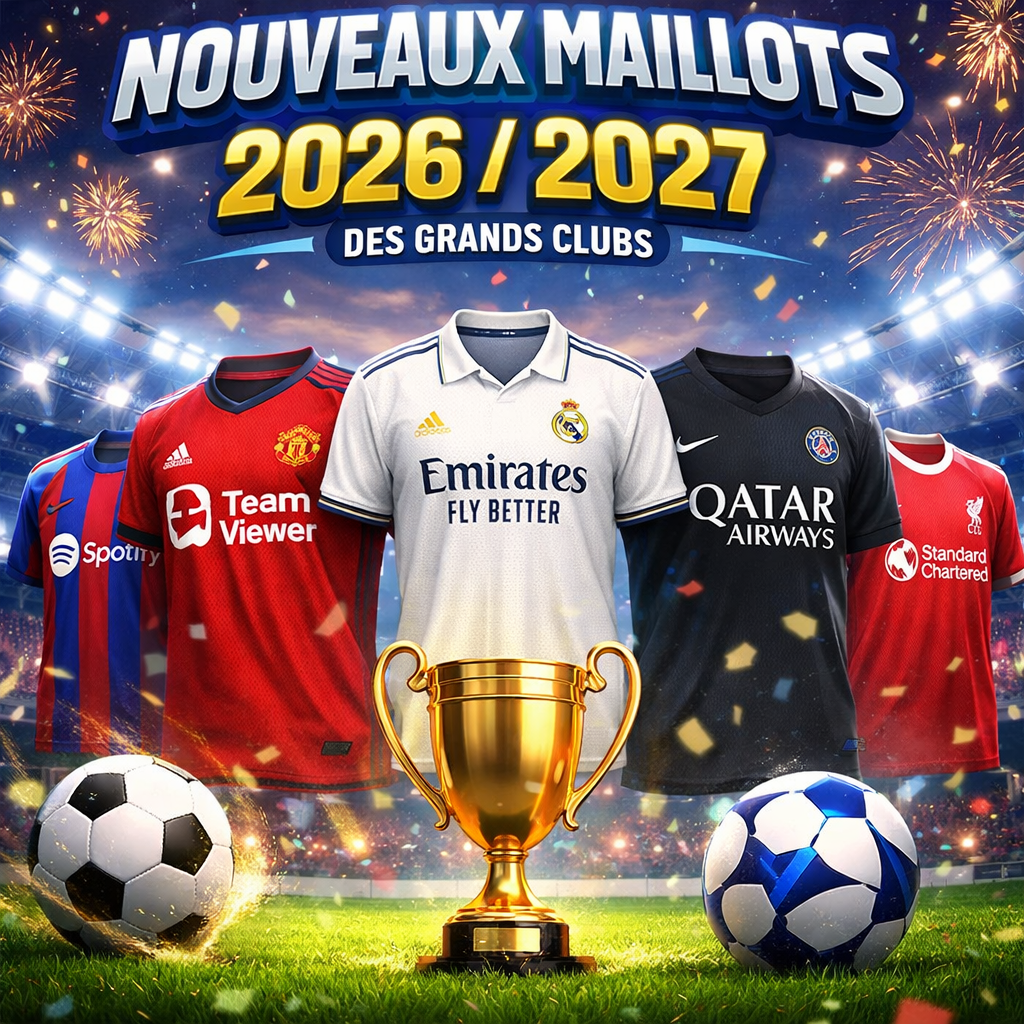 nouveaux maillots de foot clubs 2026-2027