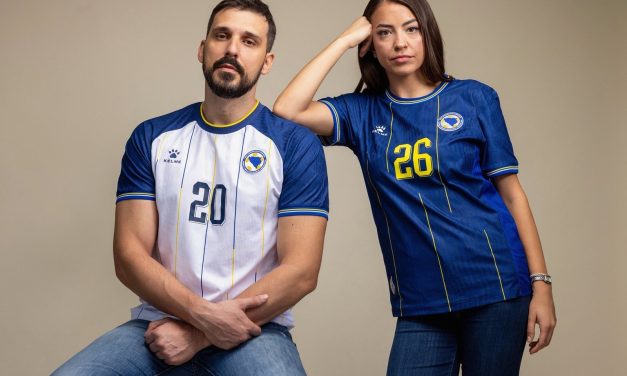 Les maillots Bosnie-Herzégovine Coupe du Monde 2026 dévoilés : Kelme mise sur les rayures et un nouveau bleu marine
