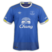 Everton maillot domicile 2016 2017
