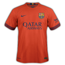Maillot de foot 2014-2015 de barcelone maillot football extérieur 2014 2015