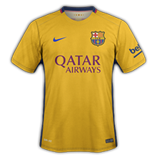 Maillot de football 2015-2016 de barcelone maillot football extérieur 2015 2016