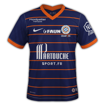 Montpellier maillot domicile 2021-2022